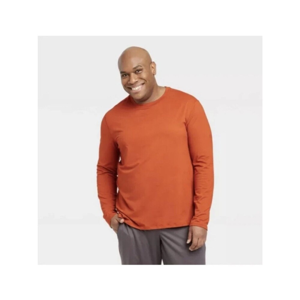 Men's Long Sleeve Performance‎ T-Shirt - All in Motion Orange XXL
